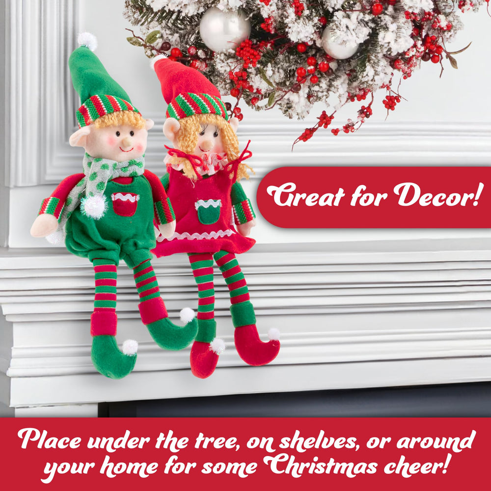 SCS Direct 18-inch elf buddy dolls, kid-friendly and snuggly.