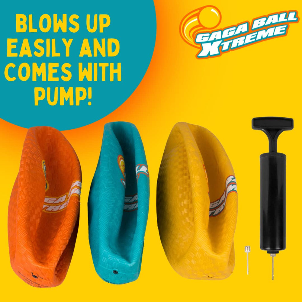 SCS Direct Gaga Ball 8.5 inch orange textured ball offers soft touch and durability.