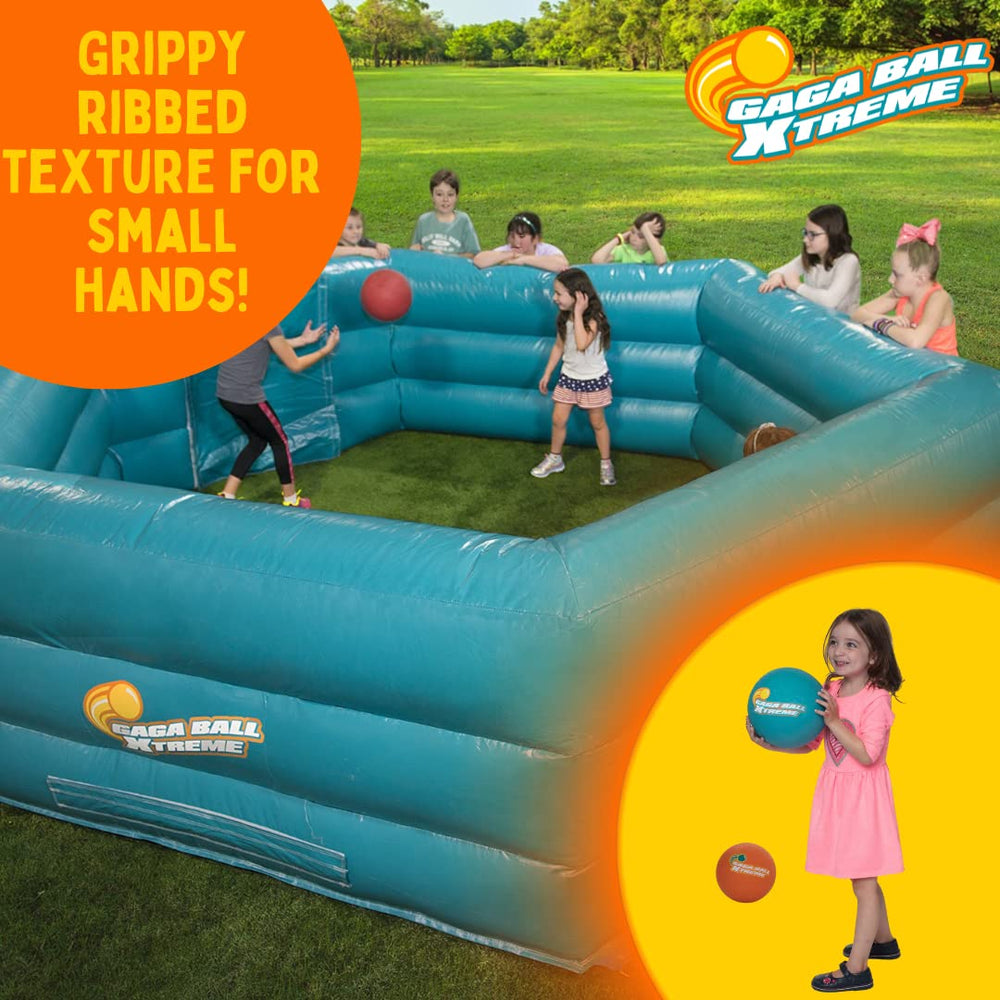 SCS Direct Gaga Ball pump included for quick inflation and ready play.