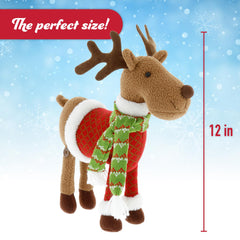 SCS Direct Reindeer Plush with articulated legs for playful poses.