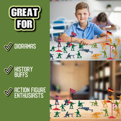 SCS Direct army men arranged in a battle formation for display or play