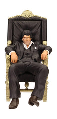 SD Toys Tony Montana on chair close-up shows detailed sculpt and paint