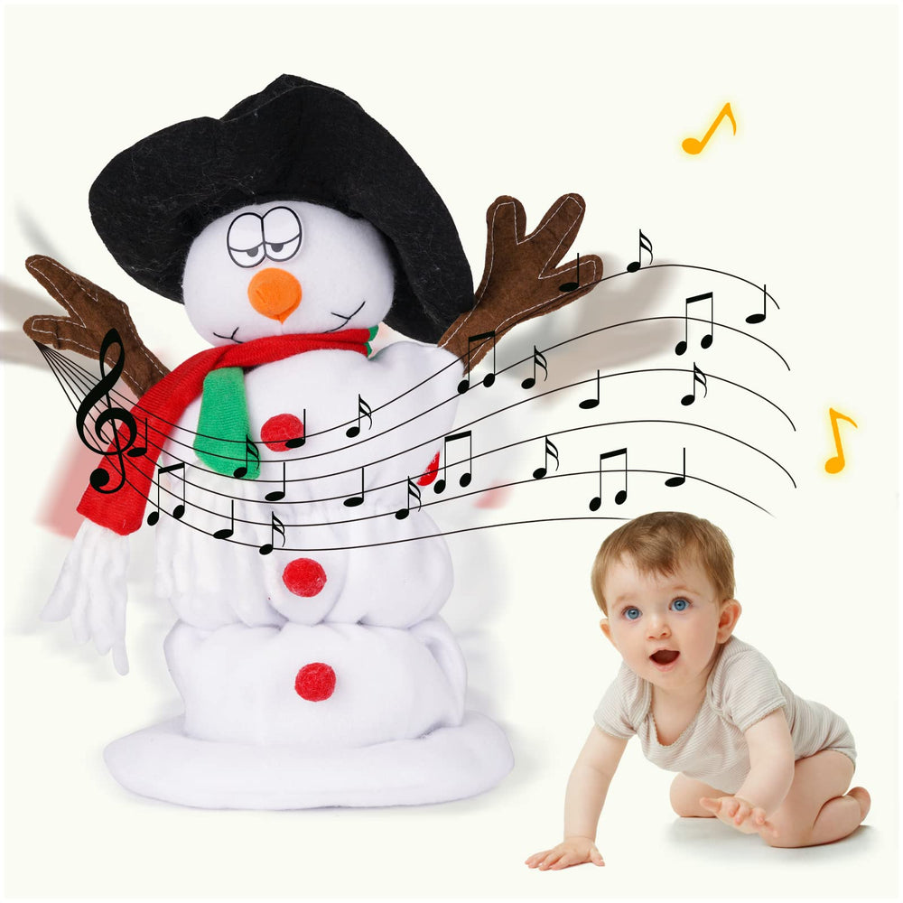SdeNow snowman dancing with Santa hat enhances festive mood and decor