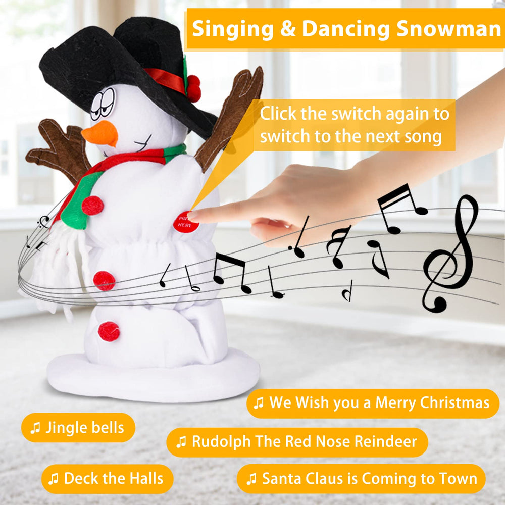 SdeNow plush snowman uses soft material for safe kid cuddling