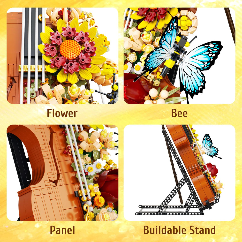 SDVWSF Flower Violin premium ABS pieces ensure durable, smooth assembly.