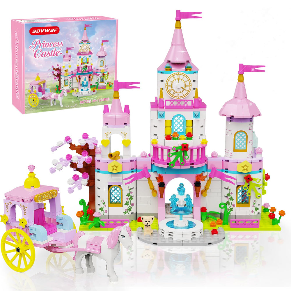 SDVWSF Princess Castle with pastel towers invites imaginative play