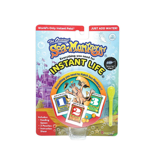 Sea-Monkeys Instant Life bottle setup showing easy starter for curious kids.