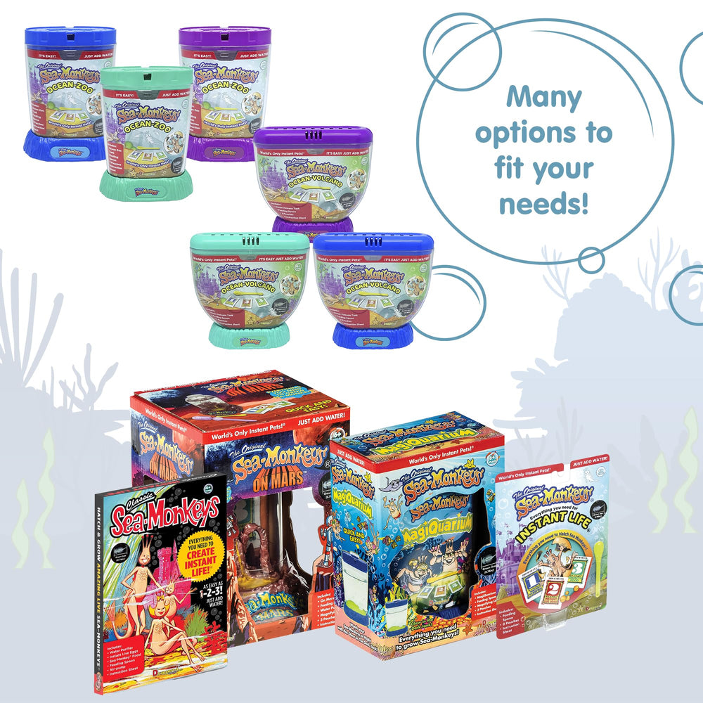 Sea-Monkeys Instant Life growth and life cycle ready to observe; great for classroom demos.