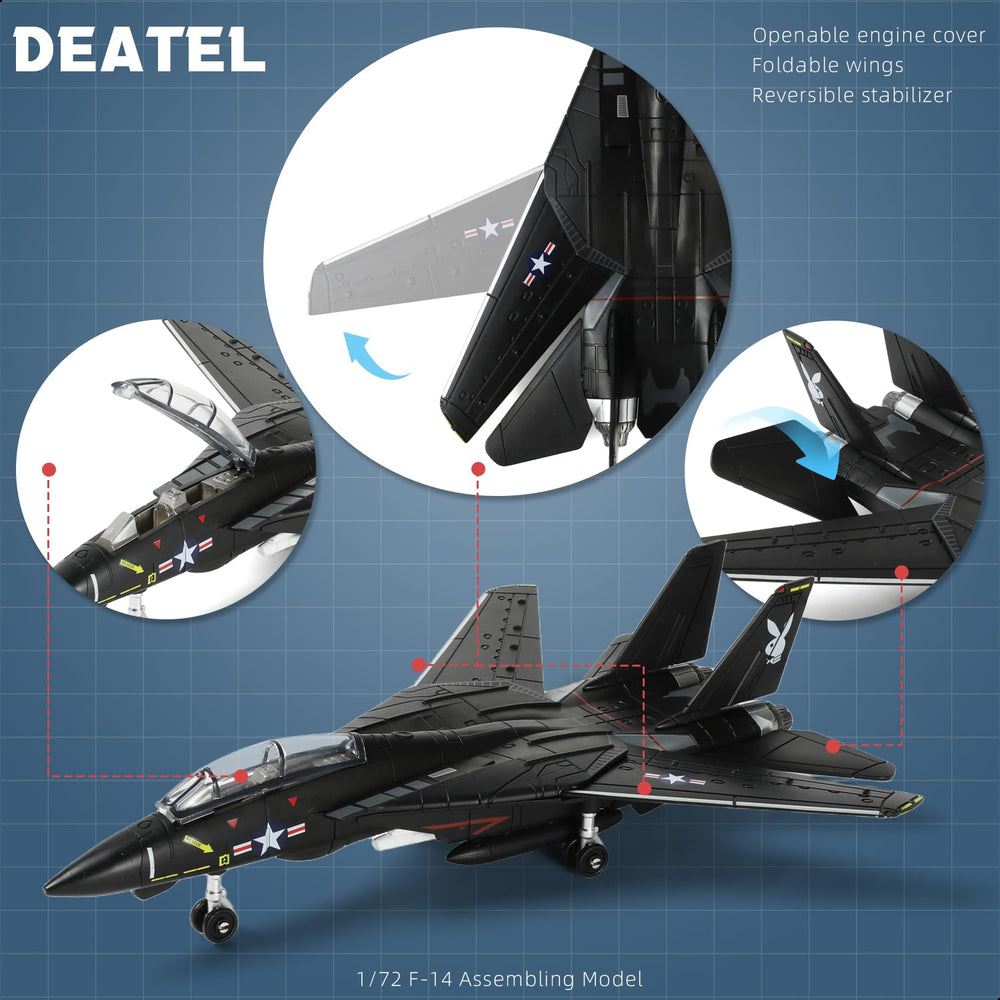 SEBUNAS F-14 Tomcat open cabin adds interactive viewing detail.