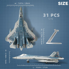 SEBUNAS movable-parts SU-57s kit enhances interactivity and display value.