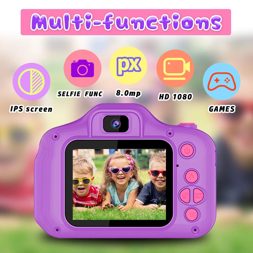 Seckton Upgrade Kids Selfie Camera back view shows sturdy body for active play.