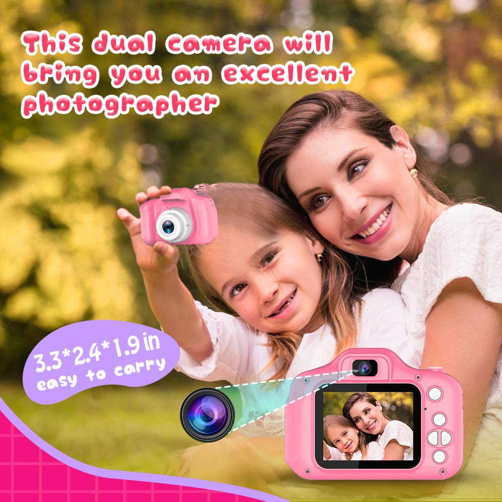 Seckton Upgrade Kids Selfie Camera dual-camera setup enables easy selfies