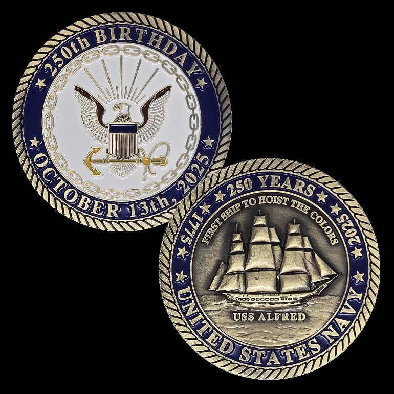 Secret Squirrel 2-inch solid brass Navy challenge coin front view, ideal keepsake for Chief's Ball.
