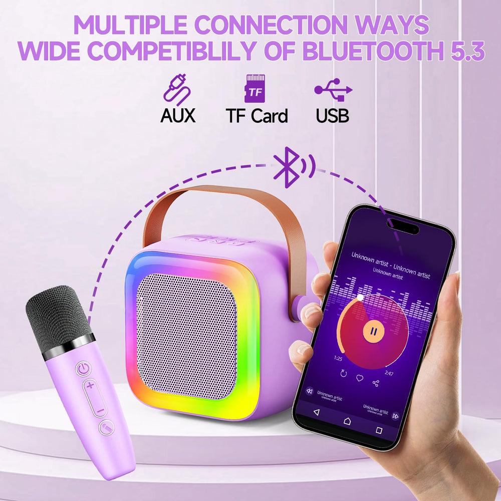 SECULEAD karaoke with TF/USB/AUX inputs enabling versatile playback