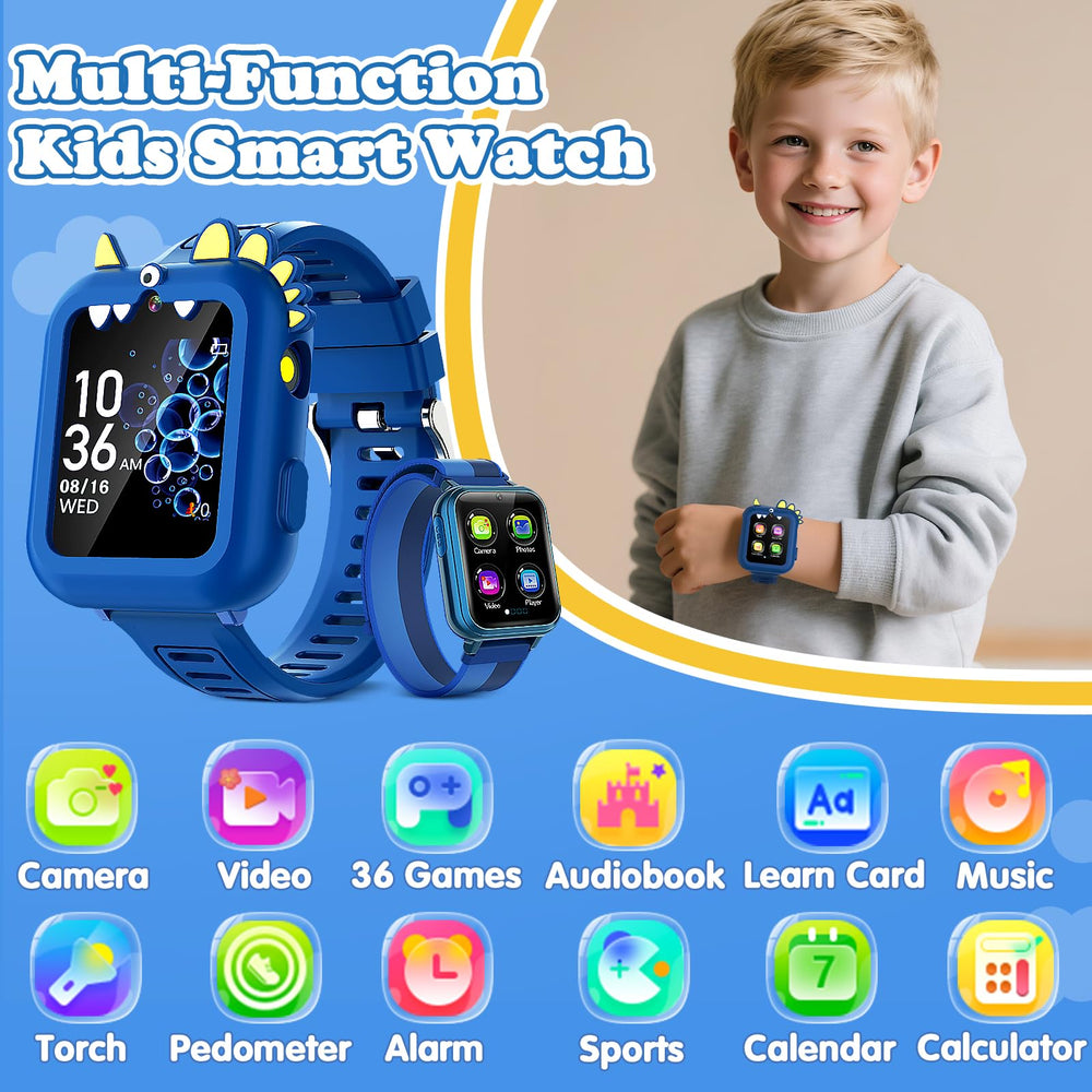Sedzofan Kids Watch protective case highlights drop protection during play.