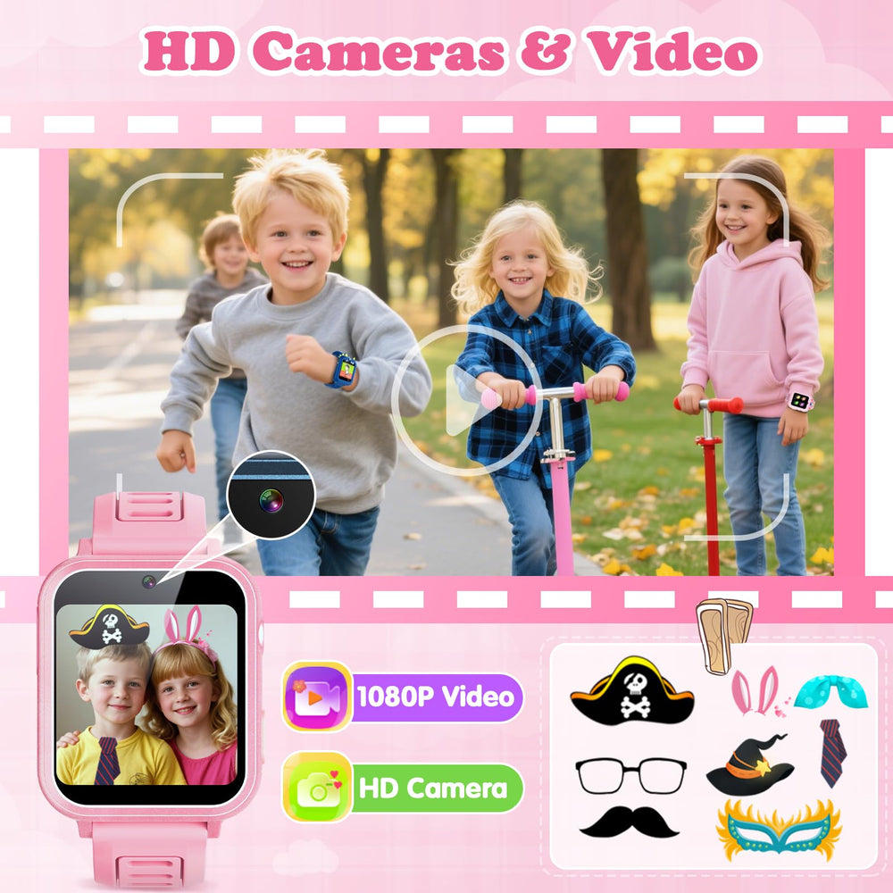 Sedzofan Kids Smartwatch showing games and learning on screen.