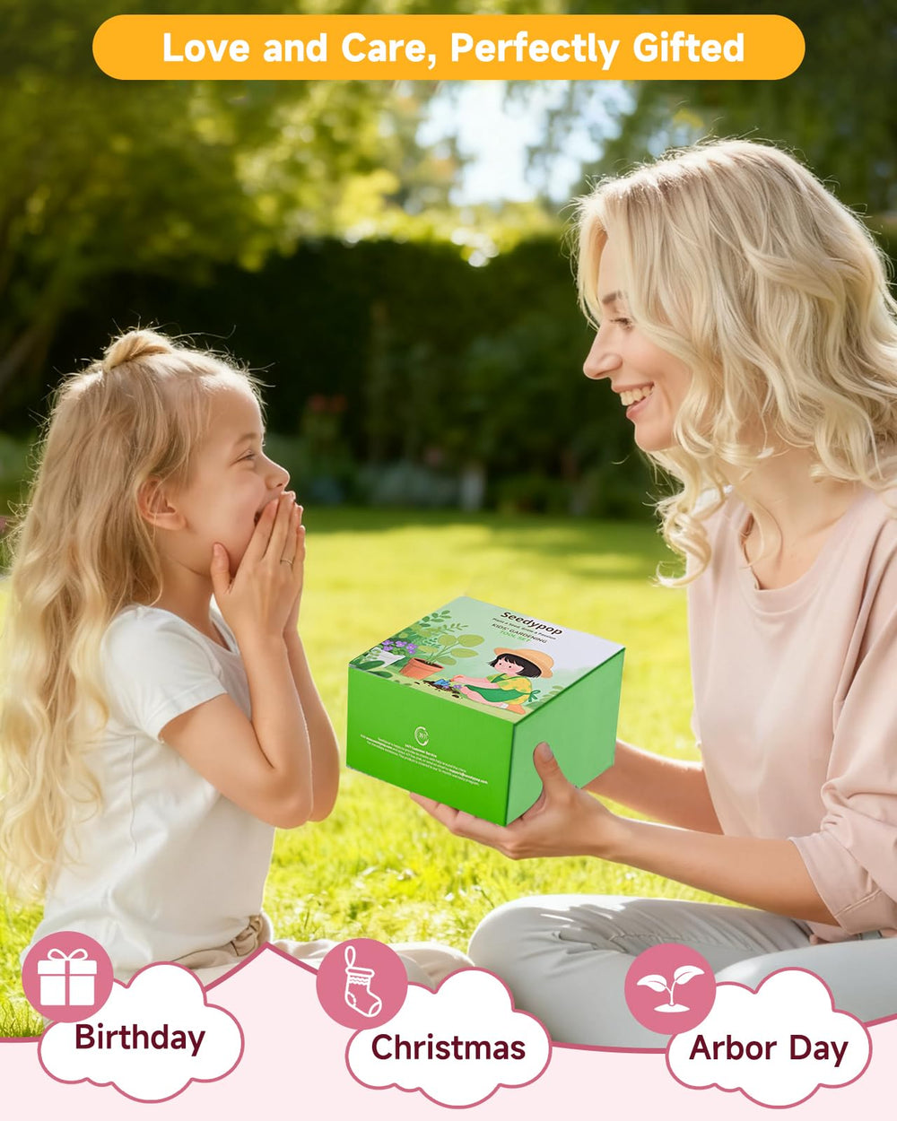 Seedypop storage bag helps keep tools organized after play.