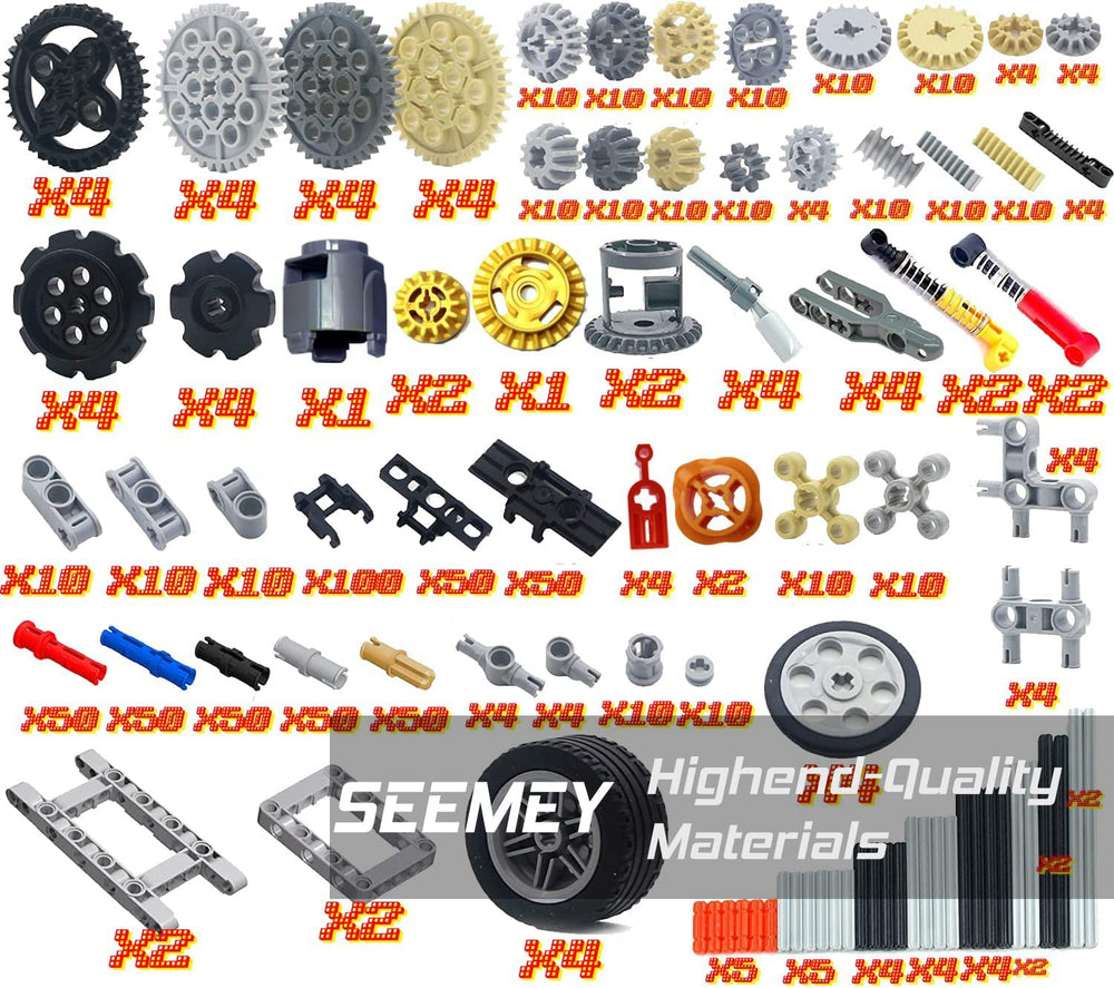 SEEMEY 844Pcs chain-link connectors for smooth gear-train assembly.