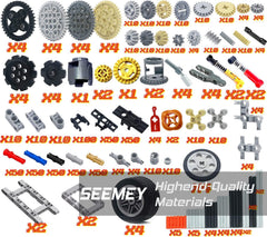 SEEMEY 844Pcs chain-link connectors for smooth gear-train assembly.
