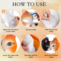 Seenelling six blank cat masks offer versatile bases for personalized designs.