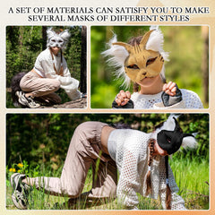 Seenelling Therian mask kit faux fur strip adds texture