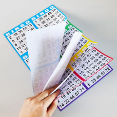 SEETOOOGAMES blue bingo card with clear bold numbers
