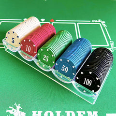 SEETOOOGAMES game-night setup shows a ready-to-play poker table scene.