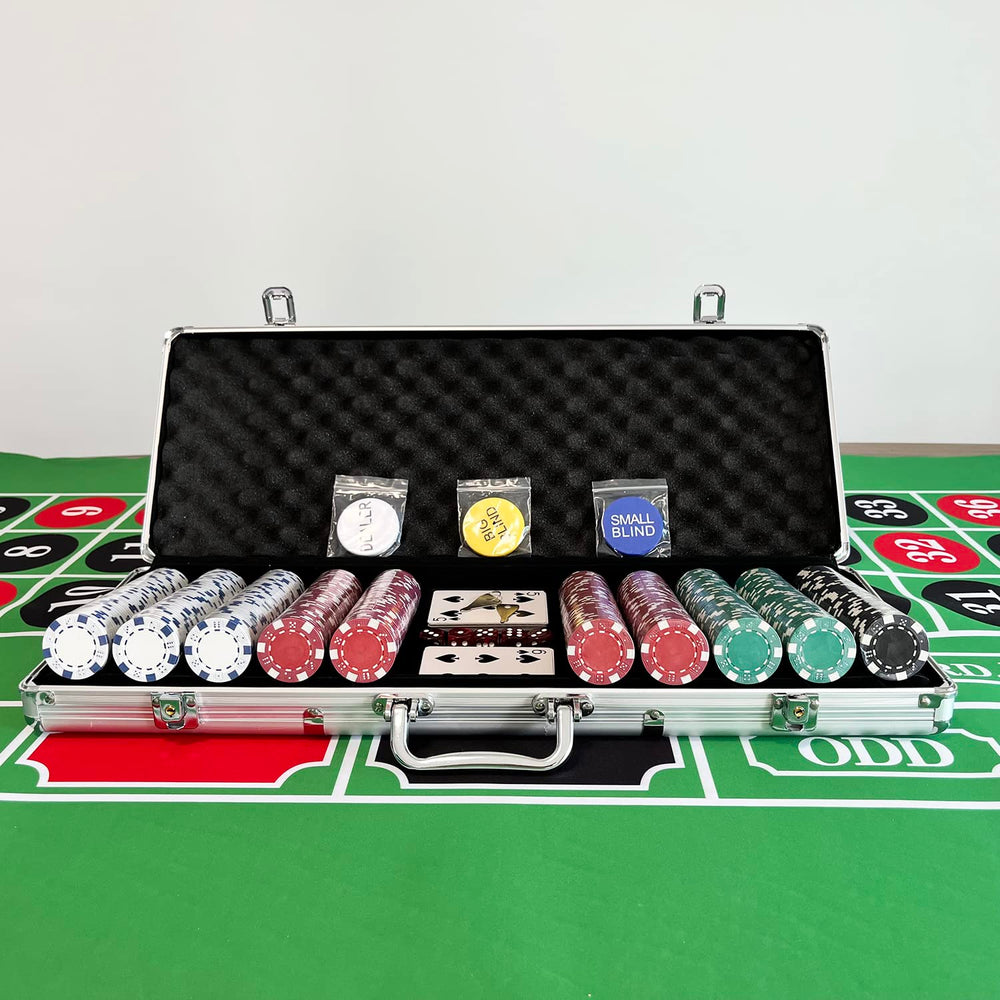 SEETOOOGAMES poker chip case interior with card and dice slots