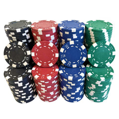 SEETOOOGAMES green 11.5g poker chip designed for durability.