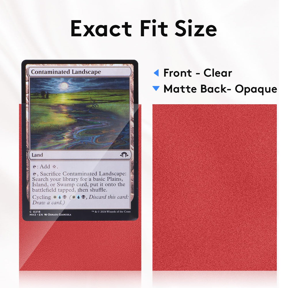 SEFOWG sleeves double-sided matte back and clear front for smooth shuffling