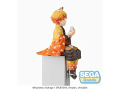SEGA Demon Slayer Zenitsu Agatsuma perching figure with base stand for stable display