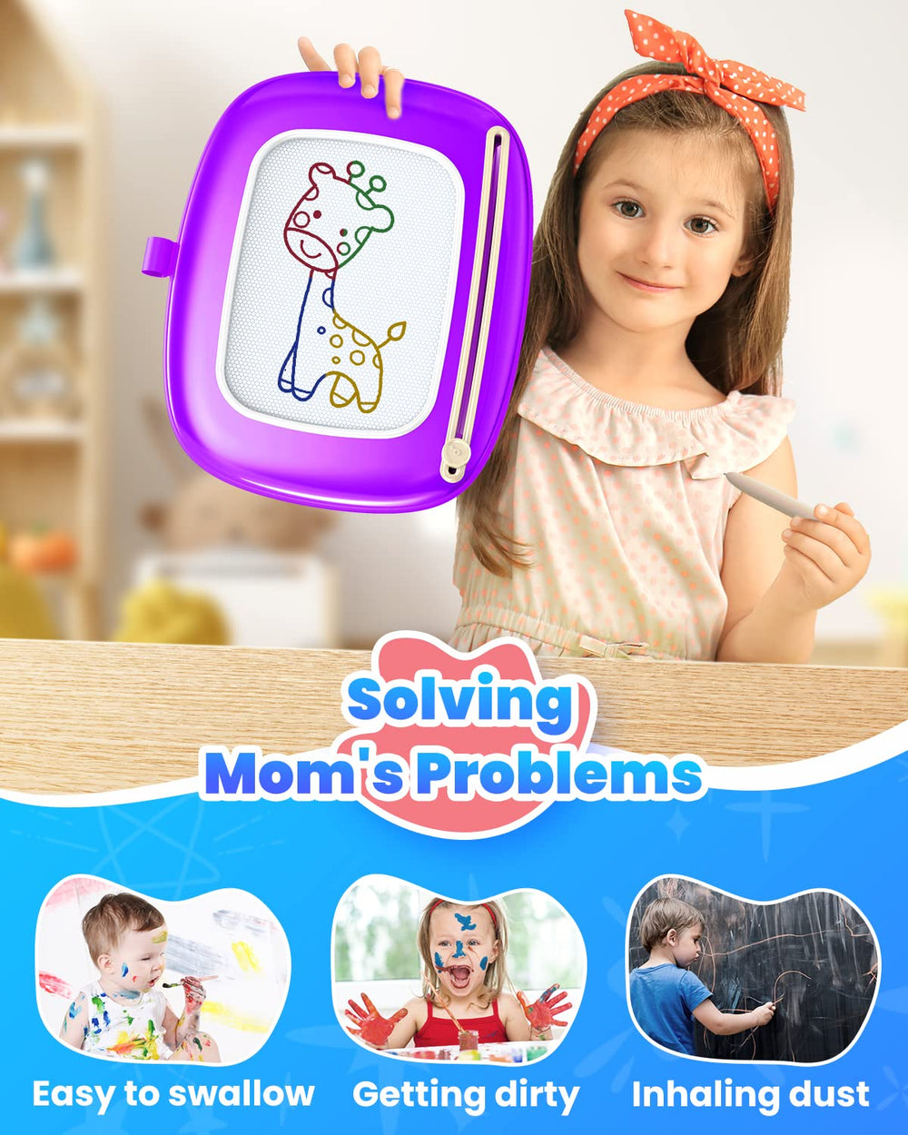 Seimome BPA-free, eco-friendly materials ensure safe, mess-free creativity