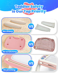 Seimome detachable legs provide sturdy support during mini art time.