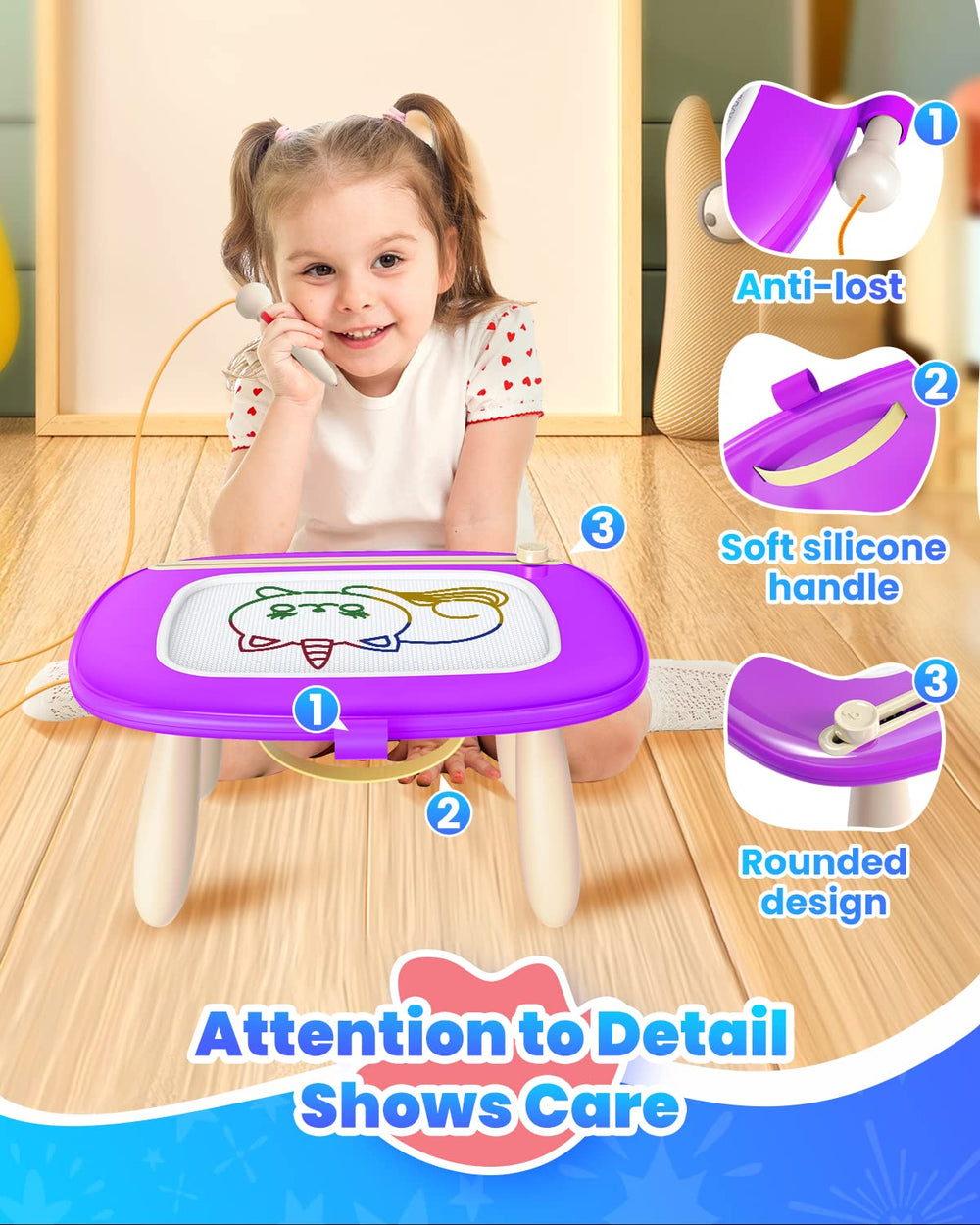 Seimome detachable legs provide stable support during drawing sessions