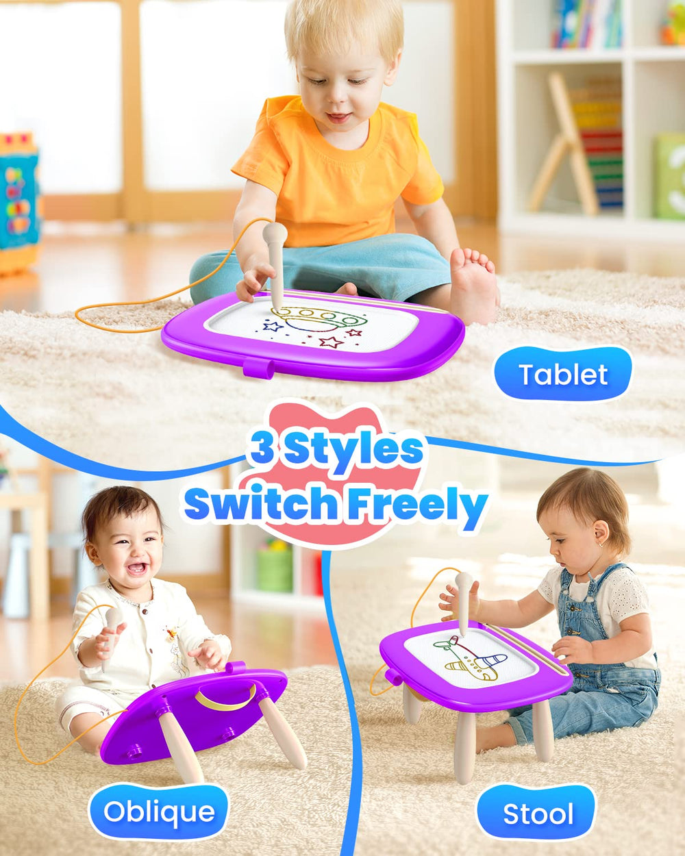 Seimome ergonomic round-tip pen supports comfortable drawing for kids