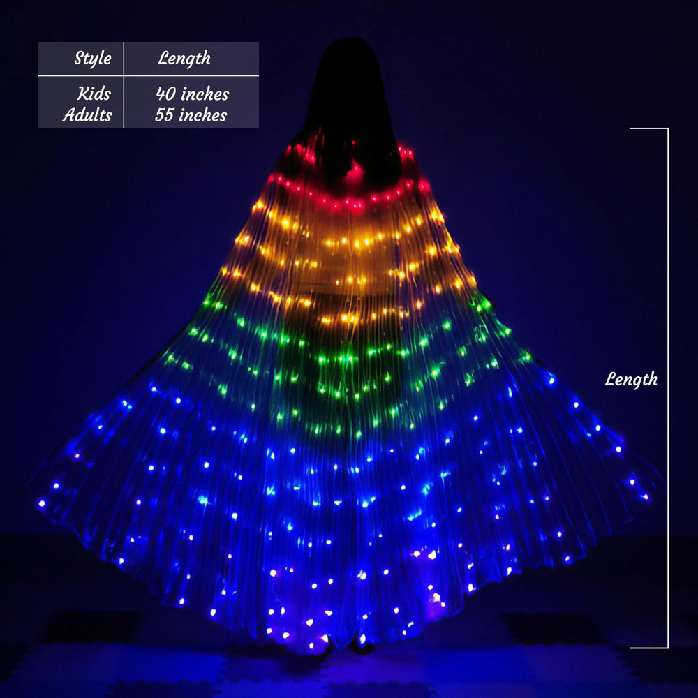 Sekopesy LED wings for adults 55 inch glow for cosplay and performances