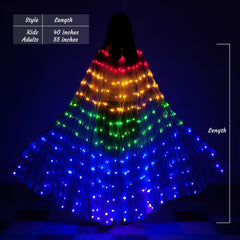 Sekopesy LED wings for adults 55 inch glow for cosplay and performances