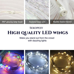 Sekopesy wings with two telescopic sticks for easy assembly and secure use