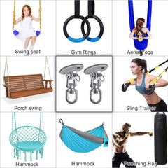 SELEWARE versatile swing mount suitable for porch, hammock, yoga, or heavy bag.