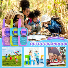 Selieve walkie talkie kids LCD display aids quick status check.