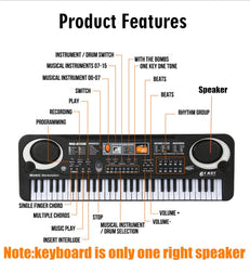 Semart Keyboard Piano portable size, ideal for travel and family fun.