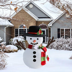SEMETOR snowman kit buttons eyes create a charming yard decoration