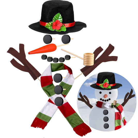 SEMETOR snowman kit top hat for a classic outdoor display and play