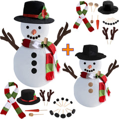 SEMETOR Snowman Kit unpacked contents ready for quick winter decorating