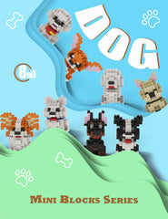 SEMKY dog series mini blocks in action shows kids assembling detailed models