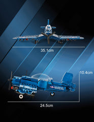 SEMKY F4U Corsair wartime aircraft parts image highlights packaging quality.