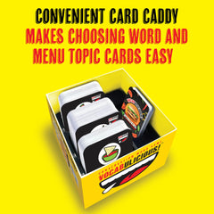 Entree cards from VOCABULICIOUS boost mid-level word practice during meals.