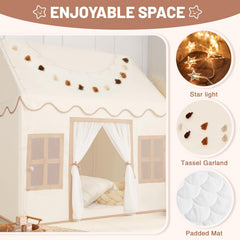 SENODEER play tent with star lights creates a magical reading or nap nook.