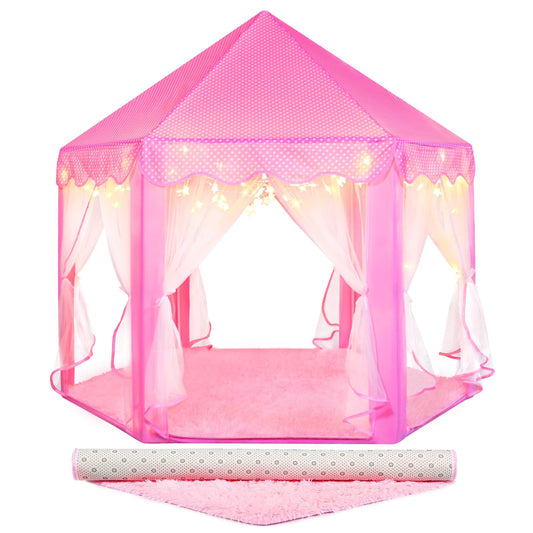 Senodeer Princess Tent with pink playhouse offering imaginative play and cozy spaces.