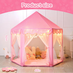 Senodeer Princess Tent fabric close-up shows durable wipe-clean material.